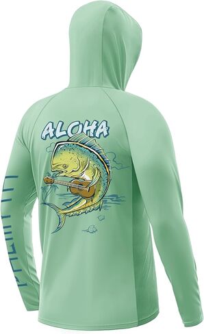 Palmyth Fishing Shirts for Men Long Sleeve Sun Protection Fishing Hoodie UPF 50+ Shirt Neck Gaiter in Saudi Arabia