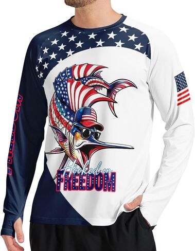 Funny Fishing Shirts for Men Thumbholes UV UPF 50+ Quick-Dry Sun Protection Rash Guard Shirt for Swimming Hunting in Saudi Arabia