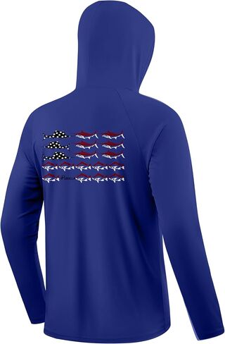 Pudolla Men's Sun Protection Hoodie Shirts UPF 50+ Long Sleeve Fishing Swim Shirt Lightweight Quick Dry Rash Guard in Kuwait