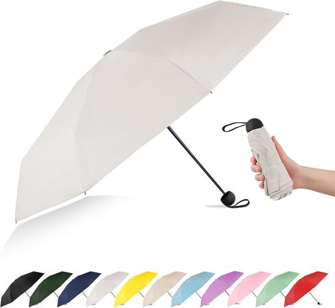 Mini Travel Umbrella Compact Small Size, UV Protection for Sun & Rain, Lightweight Folding, Wind Resistant, Small Backpack Purse Size for Women Kids in Saudi Arabia