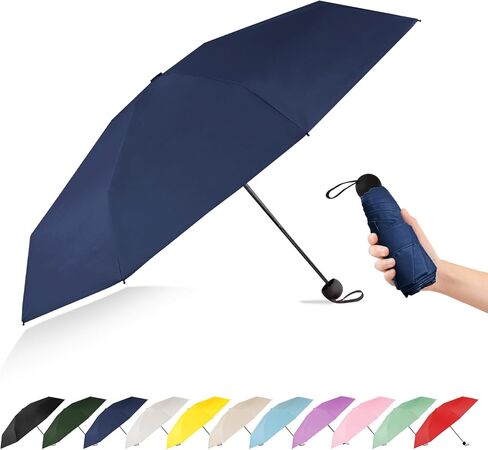 Mini Travel Umbrella Compact Small Size, UV Protection for Sun & Rain, Lightweight Folding, Wind Resistant, Small Backpack Purse Size for Women Kids in Saudi Arabia