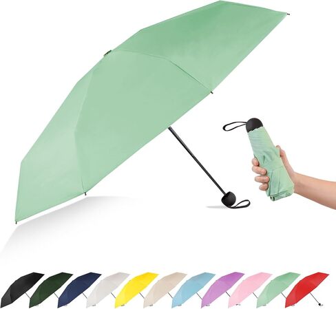 Mini Travel Umbrella Compact Small Size, UV Protection for Sun & Rain, Lightweight Folding, Wind Resistant, Small Backpack Purse Size for Women Kids in Saudi Arabia