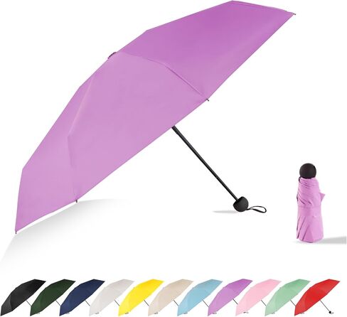 Mini Travel Umbrella Compact Small Size, UV Protection for Sun & Rain, Lightweight Folding, Wind Resistant, Small Backpack Purse Size for Women Kids in Saudi Arabia