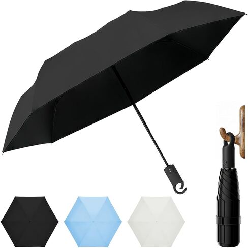 Windproof Compact Travel Umbrella,Large Strong but Light Portable and Automatic Folding Rain Umbrella, small inverted for travel size in Saudi Arabia