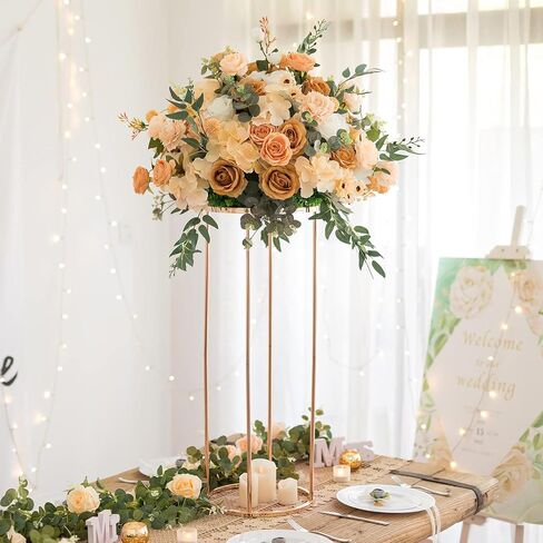 3PCS Cylinder Stands for party, Elegant Rose Gold Metal Round Stand | Display Stand Tables Cake Stand for Vases Party Weddings Birthday Backdrop Decorations in Saudi Arabia