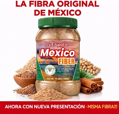 La Original de Mexico Daily Fiber Powder 300g (10.58 oz) – Natural Plant-Based – Easy Mix Fiber for Drinks, Smoothies & Food – Non-GMO & Additive Free in Kuwait
