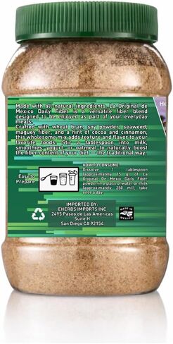 La Original de Mexico Daily Fiber Powder 300g (10.58 oz) – Natural Plant-Based – Easy Mix Fiber for Drinks, Smoothies & Food – Non-GMO & Additive Free in Kuwait