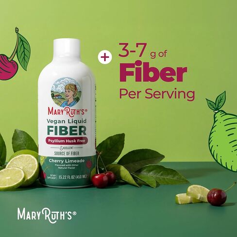 MARYRUTH'S Liquid Fiber for Ages 1+ | Up to 7g FiberSMART Tapioca Fiber Excellent Source | Baobab Fruit | Psyllium Husk Free | Vegan | Gluten Free | No Added Sugar | 15.22 oz in Saudi Arabia