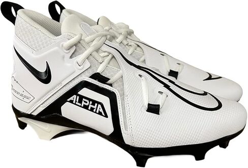 حذاء كرة القدم Nike Alpha Menace Pro 3 Mid للرجال باللون الأبيض والأسود CT6649-100 مقاس 14.5 متوسط ​​أمريكي in Kuwait