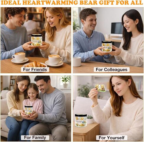 Positive Winnie the Pooh Jar Gifts, 60 Daily Winnie Affirmation Cards Jar for Teens Women, Pooh Emotional Support Cards, Cute Inspirational Gifts for Friends Sister Daughter Trendy Stuff in Saudi Arabia