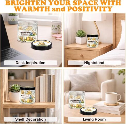 Positive Winnie the Pooh Jar Gifts, 60 Daily Winnie Affirmation Cards Jar for Teens Women, Pooh Emotional Support Cards, Cute Inspirational Gifts for Friends Sister Daughter Trendy Stuff in Saudi Arabia