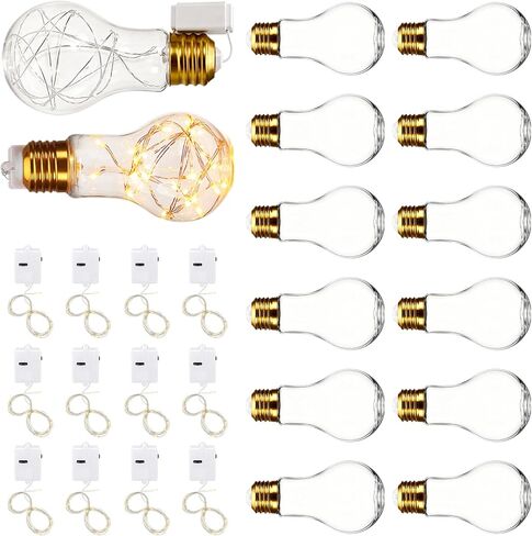 Lewtemi 12 Sets VBS 2026 Light Bulb Party Favor 2026 Plastic Light Bulb with Strings of Lights Centerpieces Decorations Theme Supplies for VBS Sunday School Gifts in Kuwait
