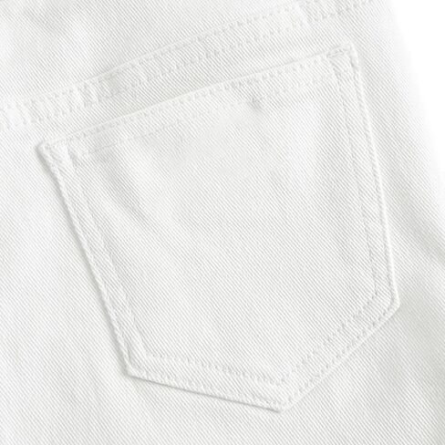 Nivne Tco Teen Girls High Waist Denim Shorts - Rolled Hem White Ripped Distressed Button & Zipper Fly Jean Shorts, 5 Pockets in Saudi Arabia