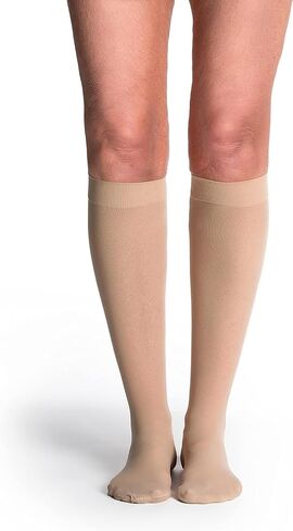 SIGVARIS Women’s Style Sheer 780 Closed Toe Calf-High Socks 15-20mmHg - Dark Navy - Medium Short in Kuwait