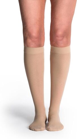 SIGVARIS Women’s Style Sheer 780 Closed Toe Calf-High Socks 15-20mmHg - Dark Navy - Medium Short in Kuwait