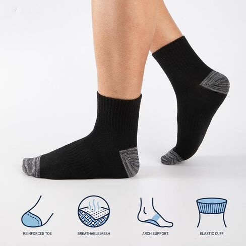 eallco 9 Pairs Mens Ankle Socks Quarter Thin Half Mini Crew Casual Socks for Men in Saudi Arabia