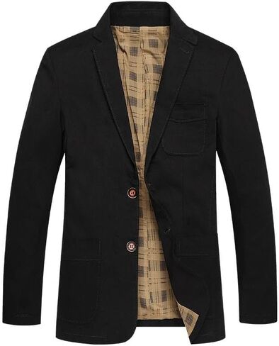 Men's Blazer Jacket Cotton Suit Sport Coat Casual Regular Fit Autumn Busniess Jackets in Kuwait