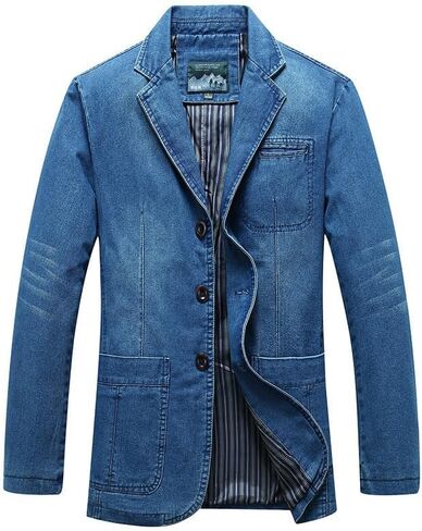 Men's Blazer Jacket Cotton Suit Sport Coat Casual Regular Fit Autumn Busniess Jackets in Kuwait