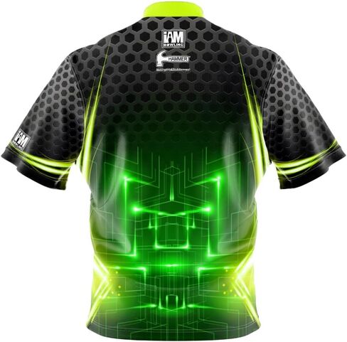 Logo Infusion Dye-Sublimated Bowling Jersey (Sash Collar) - I AM Bowling Fun Design 1501-HM - Hammer (as1, Alpha, 4X_l, Regular, Regular) Multicolored in Kuwait