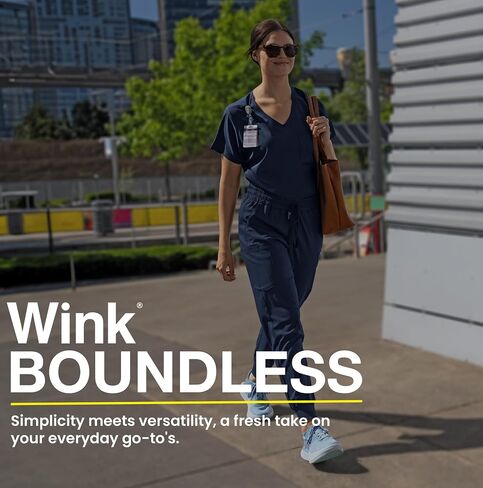 بنطال Wink Boundless للنساء من Jogger Scrub، Paradise Pink، L PET in Kuwait