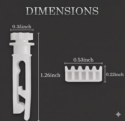 12/24 Pcs Vertical Blind Stem Replacement - White Plastic Carrier Repair Parts for Window Blinds - Capable of Fixing Broken Slats & Headrail Track Fasteners (12) in Kuwait