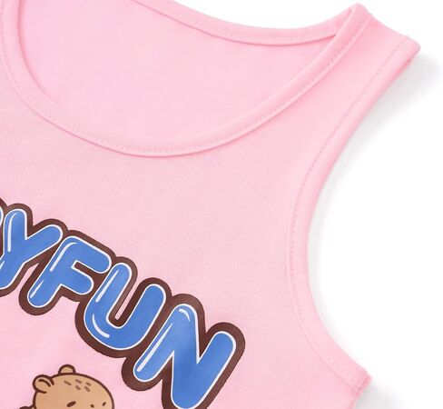 Topgal Summer Pajamas for Little/Big Girls - Tie Dye Kids' Tank Top & Shorts 2-Piece Sleepwear Set Size 6-18 in Saudi Arabia