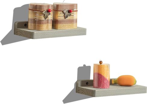 Freezing point Small Floating Shelf for Wall Set of 2 Natural Wood 4Inch Mini Wall Shelves Decor Plant Display Collectibles Mounted Kitchen Bathroom Bedroom Corner Decorative Storage Tiny Stand in Saudi Arabia