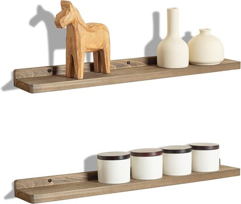 Freezing point Small Floating Shelf for Wall Set of 2 Natural Wood 4Inch Mini Wall Shelves Decor Plant Display Collectibles Mounted Kitchen Bathroom Bedroom Corner Decorative Storage Tiny Stand in Saudi Arabia