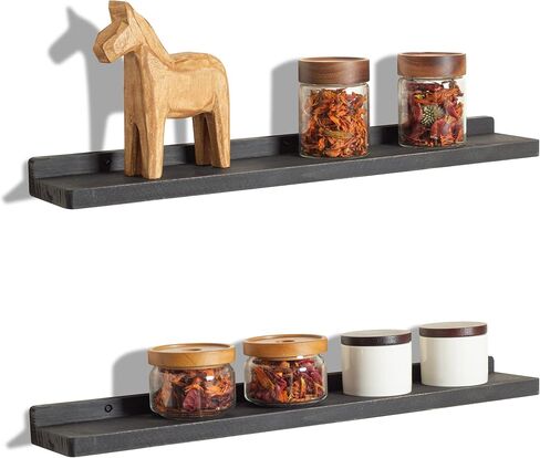 Freezing point Small Floating Shelf for Wall Set of 2 Natural Wood 4Inch Mini Wall Shelves Decor Plant Display Collectibles Mounted Kitchen Bathroom Bedroom Corner Decorative Storage Tiny Stand in Saudi Arabia