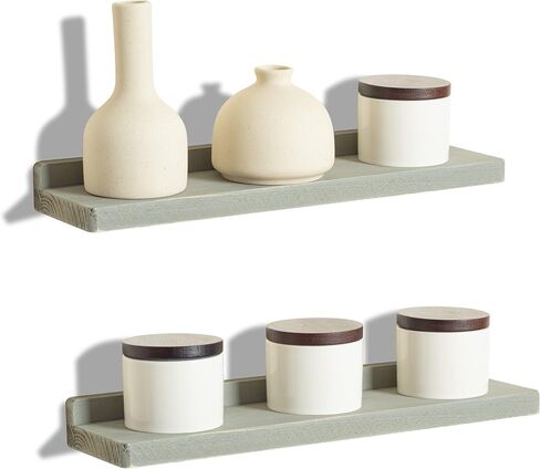 Freezing point Small Floating Shelf for Wall Set of 2 Natural Wood 4Inch Mini Wall Shelves Decor Plant Display Collectibles Mounted Kitchen Bathroom Bedroom Corner Decorative Storage Tiny Stand in Saudi Arabia