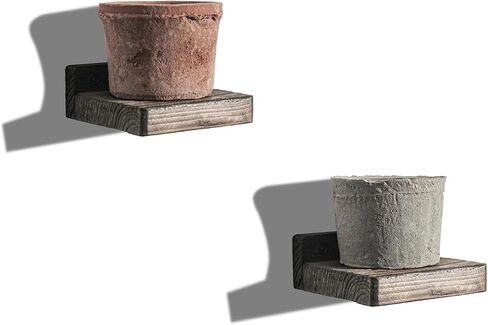 Freezing point Small Floating Shelf for Wall Set of 2 Natural Wood 4Inch Mini Wall Shelves Decor Plant Display Collectibles Mounted Kitchen Bathroom Bedroom Corner Decorative Storage Tiny Stand in Saudi Arabia