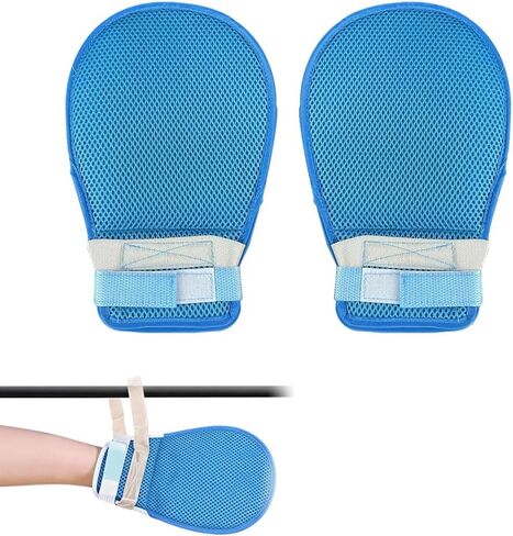 Restraint Gloves for Elderly Dementia Patients, Anti Scratch Safety Mittens with Adjustable Straps, Breathable Mesh Hand Restraints for Preventing Pulling IV Tubes （1 Pair） in Saudi Arabia