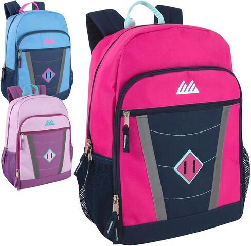 Summit Ridge 24 Pack Bulk Reflective Backpacks with Pockets, 17" Backpacks for Homeless Adults, Nonprofit (Male Colors Pack) in Saudi Arabia