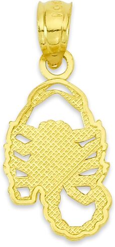 10k Gold Zodiac Scorpio Pendant - Intricate Scorpion Design, Astrological Sign Charm for Scorpio Birthdays in Kuwait