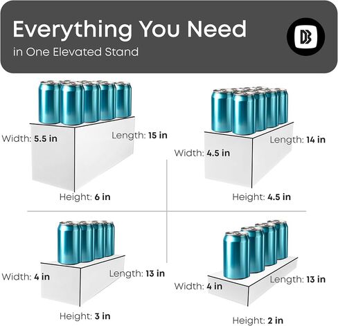4cs Large Rectangle White Acrylic Buffet Riser Set Sizes (13" to 15") - Buffet Risers for Buffet Table, Display Stand Shelf for Catering Dessert Collectibles Jewelry Figures Show, Stackable Food Risers With Hollow Bottoms in Kuwait