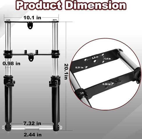 Oryxearth Mini Bike Front Forks Suspension, Universal Minibike Shock Absorber, Compatible with Coleman B100, Monster (Mega) Moto MM-B80 MM-B105, FRP GMB100, XtremepowerUS 99cc, Motovox 80cc 105cc in Saudi Arabia