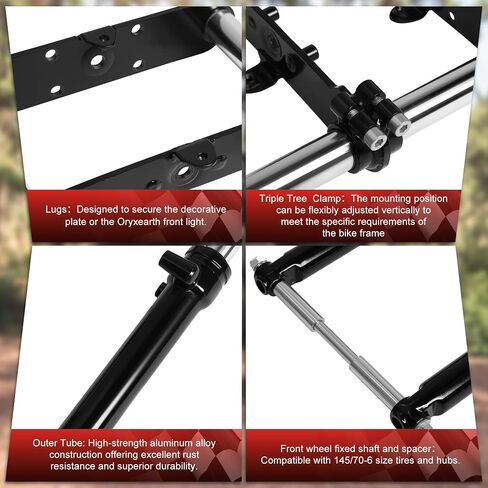 Oryxearth Mini Bike Front Forks Suspension, Universal Minibike Shock Absorber, Compatible with Coleman B100, Monster (Mega) Moto MM-B80 MM-B105, FRP GMB100, XtremepowerUS 99cc, Motovox 80cc 105cc in Saudi Arabia