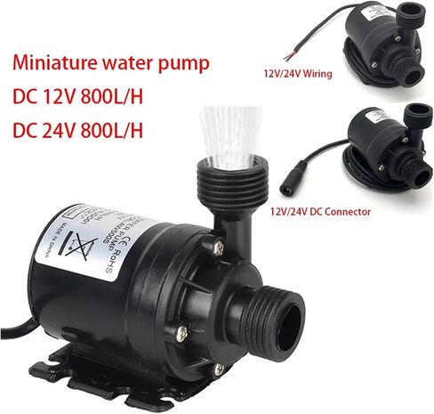 Ultra-quiet portable brushless motor submersible pump, DC 12V, 24V flow 800L/H, cooling system, fountain heating(24V DC Connector) in Saudi Arabia