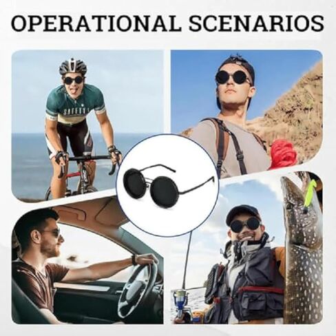 Steampunk Sunglasses for Men & Women, Adjustable Tint Round Metal Frame, Retro Gothic Bohemian Fashion Eyewear in Kuwait