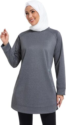 Muslim Women's Long Sleeve Top for Spring & Autumn - Loose Fit Casual Shirt for Travel & Everyday Wear in Saudi Arabia