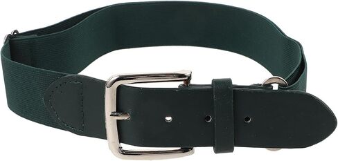 Milisten Youth Baseball Belt Softball Belt Elastic Adjustable Faux Leather for Men and Boys Outdoor Athletic Protective Gear Deep Green in Kuwait