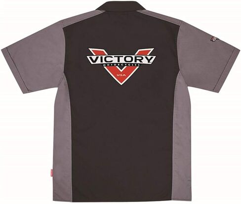 Victory Motorcycle New OEM Men's Black Logo FC Bowling Shirt, Small, 286797502 in Kuwait