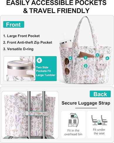 Bagstellar Quilted Tote Bag for Women, Puffer Cotton Work Tote Teacher Nurse Shoulder Bag Handbag for School, Travel, Nursing in Kuwait