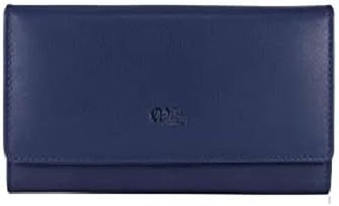 Women's Top Grain Leather Wallet, RFID Blocking Bifold clutch, 17 Card Slots, Zip Pocket Organizer, Elegant Gift for Women — Birthday, Valentine, Anniversary - GREEN in Saudi Arabia