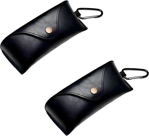 Rayjee Portable PU Leather Glasses Case with Clip, Soft Lining Sunglasses Holder, Travel Eyeglass Case for Men Women in Saudi Arabia