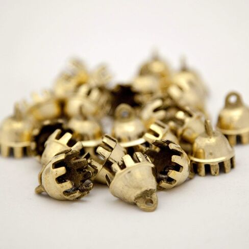 Dozen Mini Brass Claw Bells (.8"-1" H), Camel Bells for Jewelry, Clothing, Curtains, Decorative Accent, Chimes in Kuwait