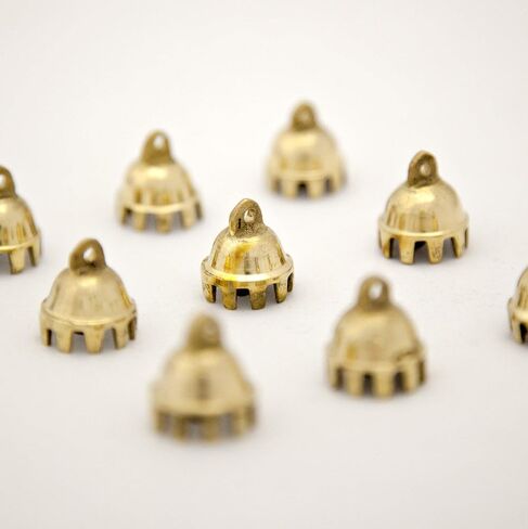 Dozen Mini Brass Claw Bells (.8"-1" H), Camel Bells for Jewelry, Clothing, Curtains, Decorative Accent, Chimes in Kuwait