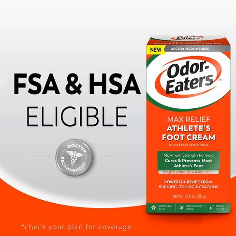 Odor-Eaters Max Relief Athlete's Foot Cream 30g (Pack of 1) in Saudi Arabia