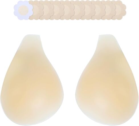 Fecialy Sticky Bra for Women Push up Adhesive Bras Invisible Ultra-Thin Pasties Backless Strapless Silicone Bra in Kuwait