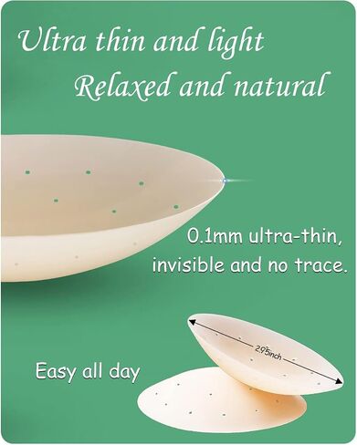 4pcs Breathable Silicone Nipple Covers Breast Petals Nipple Pasty Pasties Breast Pads Boob Sticky Invisible Bra Ultra Thin Reusable Adhesive Washable for Women Crème in Saudi Arabia